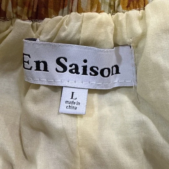 En Saison Maxi Skirt Womens L Floral Tiered Draped Cottagecore Prairie Cowgirl - Picture 7 of 8